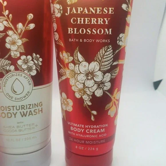 Bath and Body Works Sale Japanese Cherry Blossom 3 Piece Set New Wash Cream Mist - Picture 4 of 7